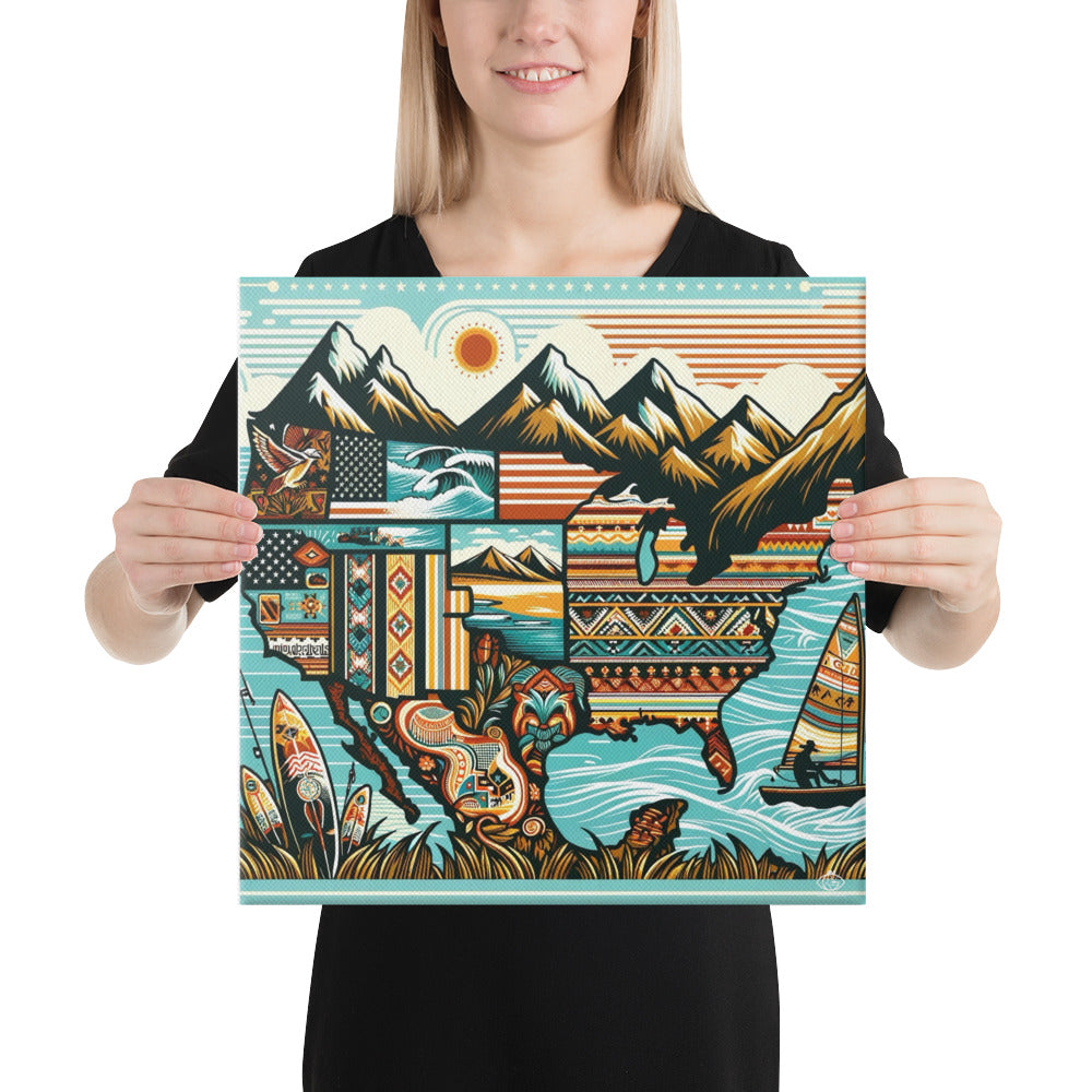 Native American print USA dopamine décor