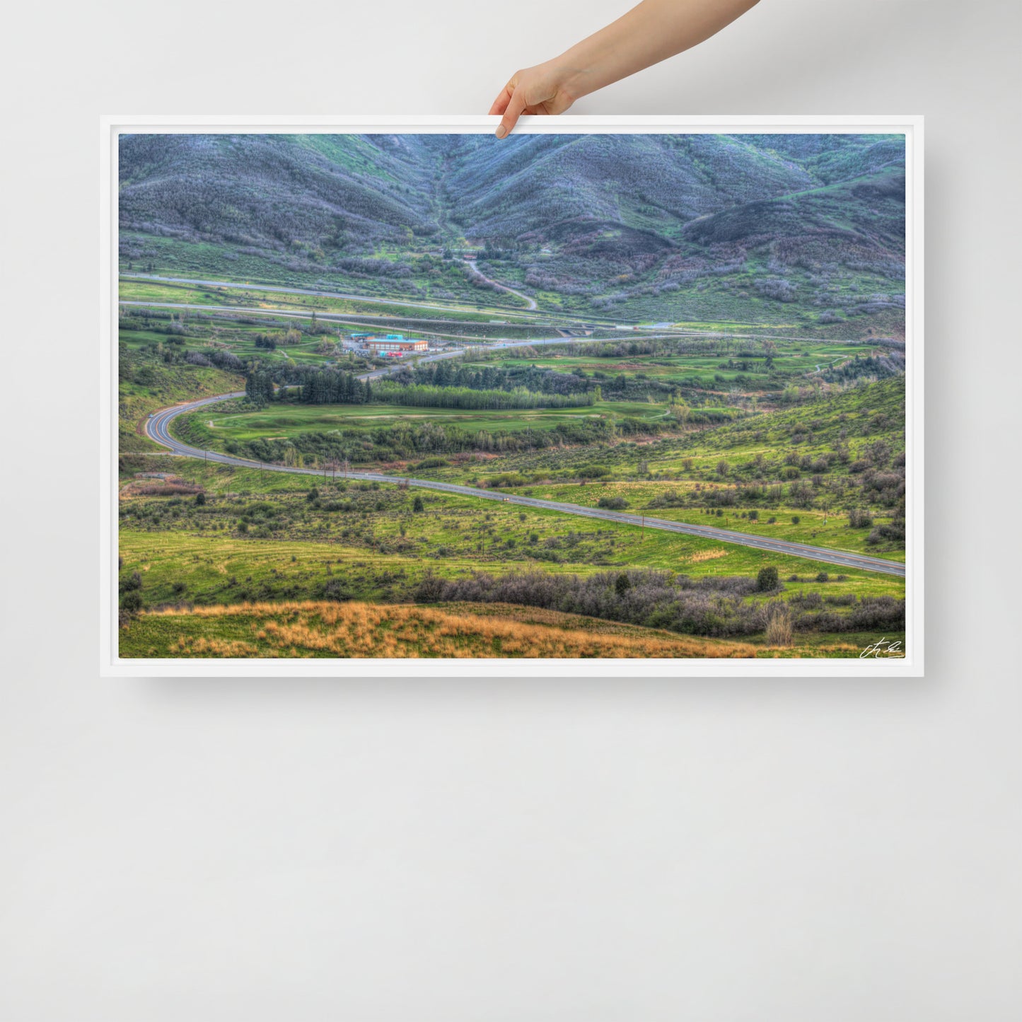 24x36in-Framed canvas- Freeway From East Canyon