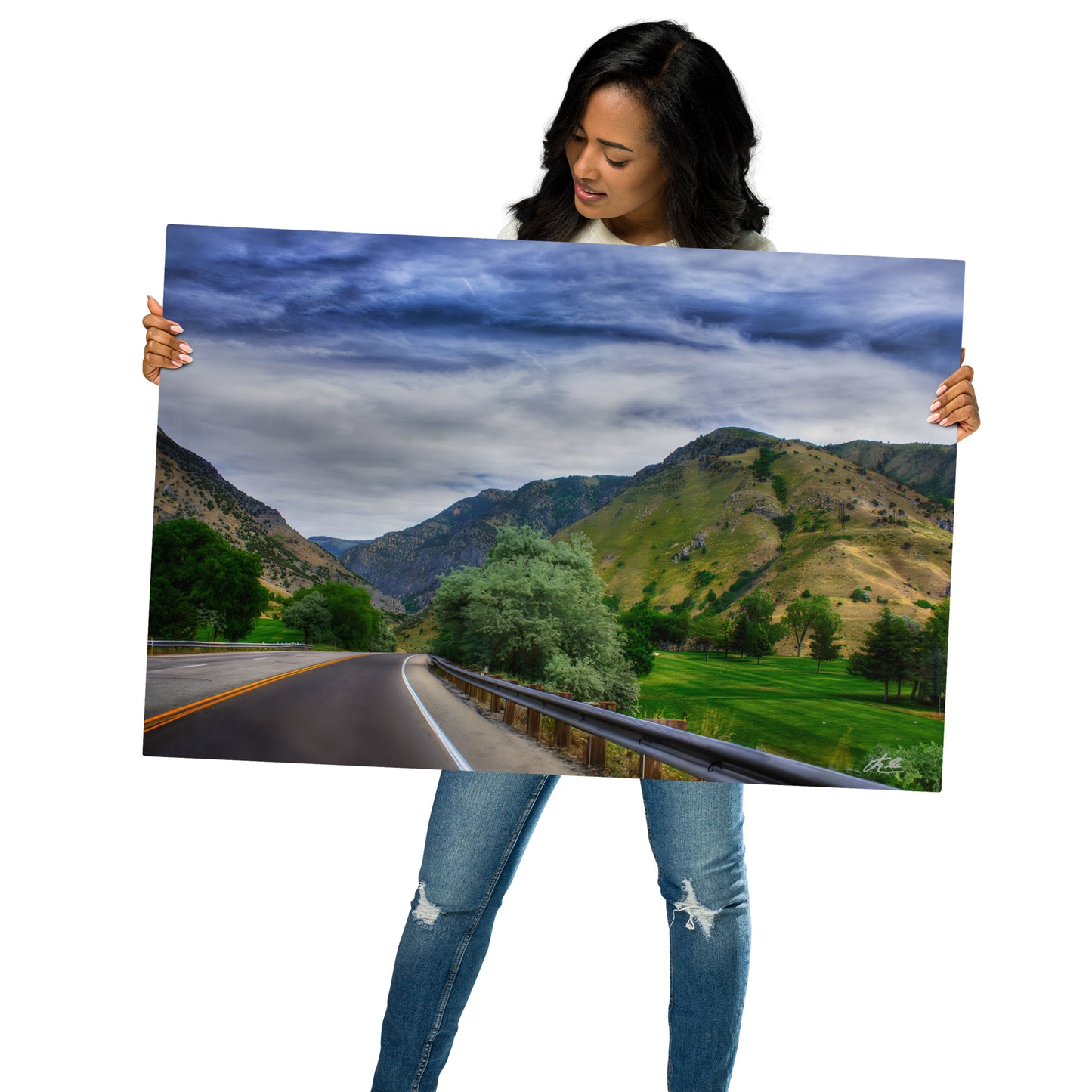 24x36 in - Metal Print - Logan Canyon, Utah Drive.
