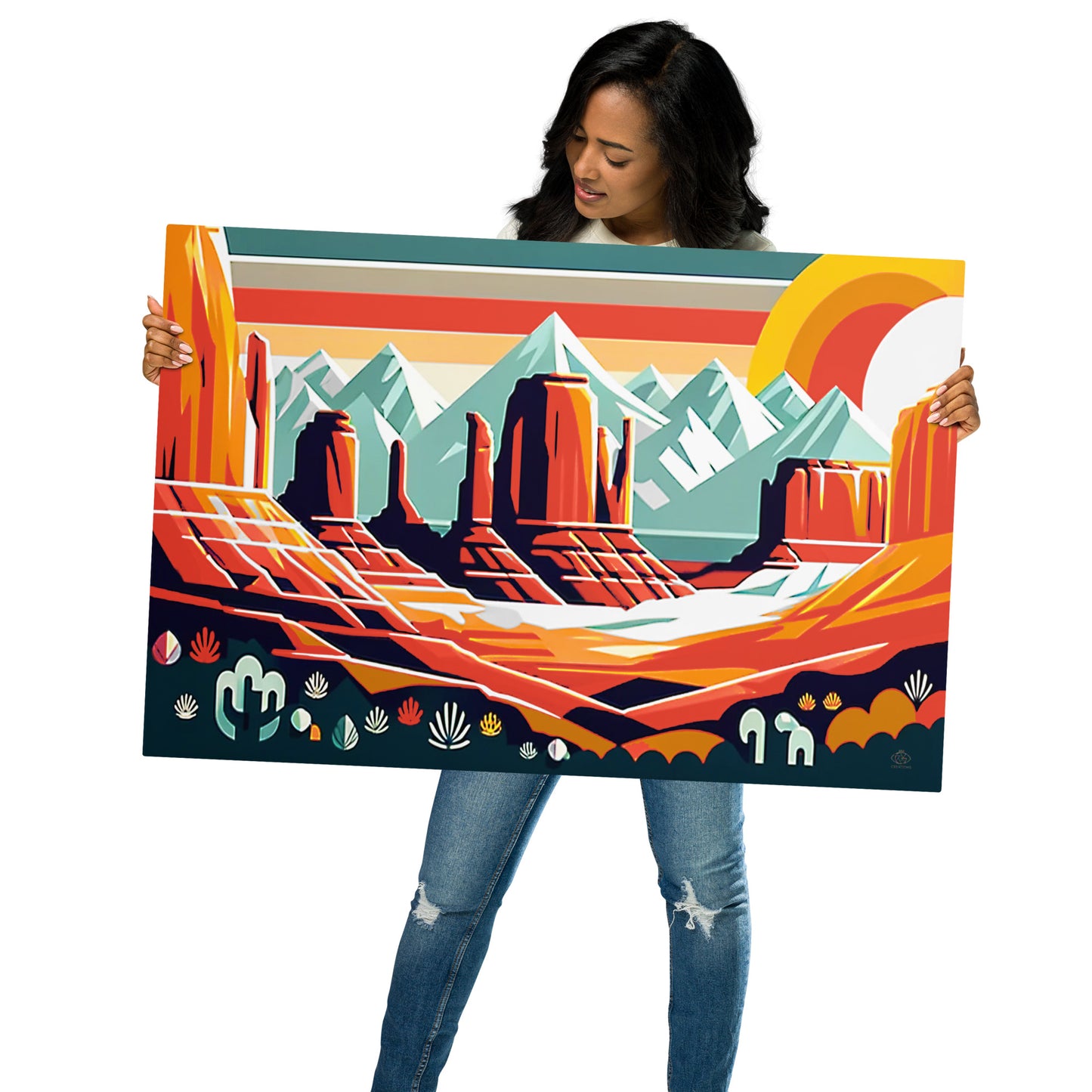 24x36 in - Metal Print - Utah Monuments Dopamine Décor v2