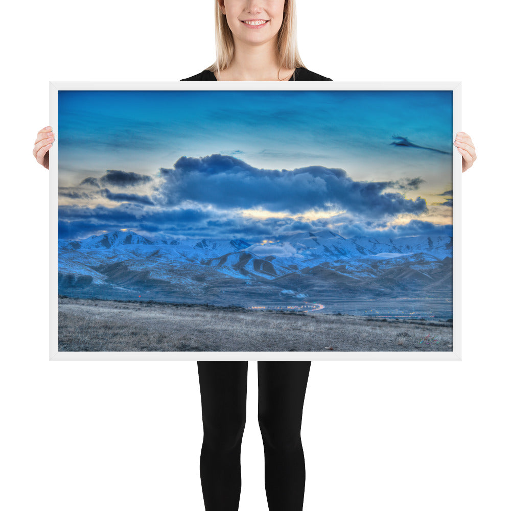 24x36in-Framed photo paper poster luster- Point of Mountain Naps