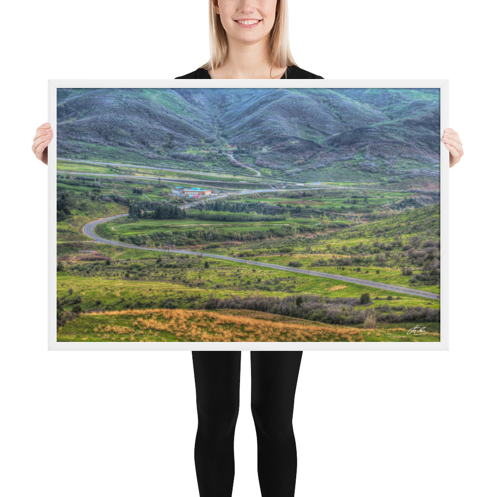 24x36in-Framed photo paper poster luster- Freeway from East Canyon