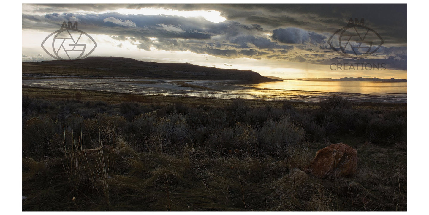 Antelope Island Shoreline Dusk