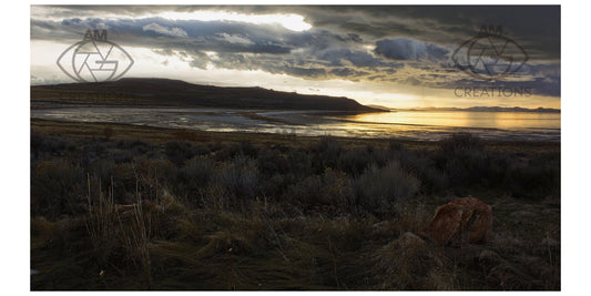 Antelope Island Shoreline Dusk