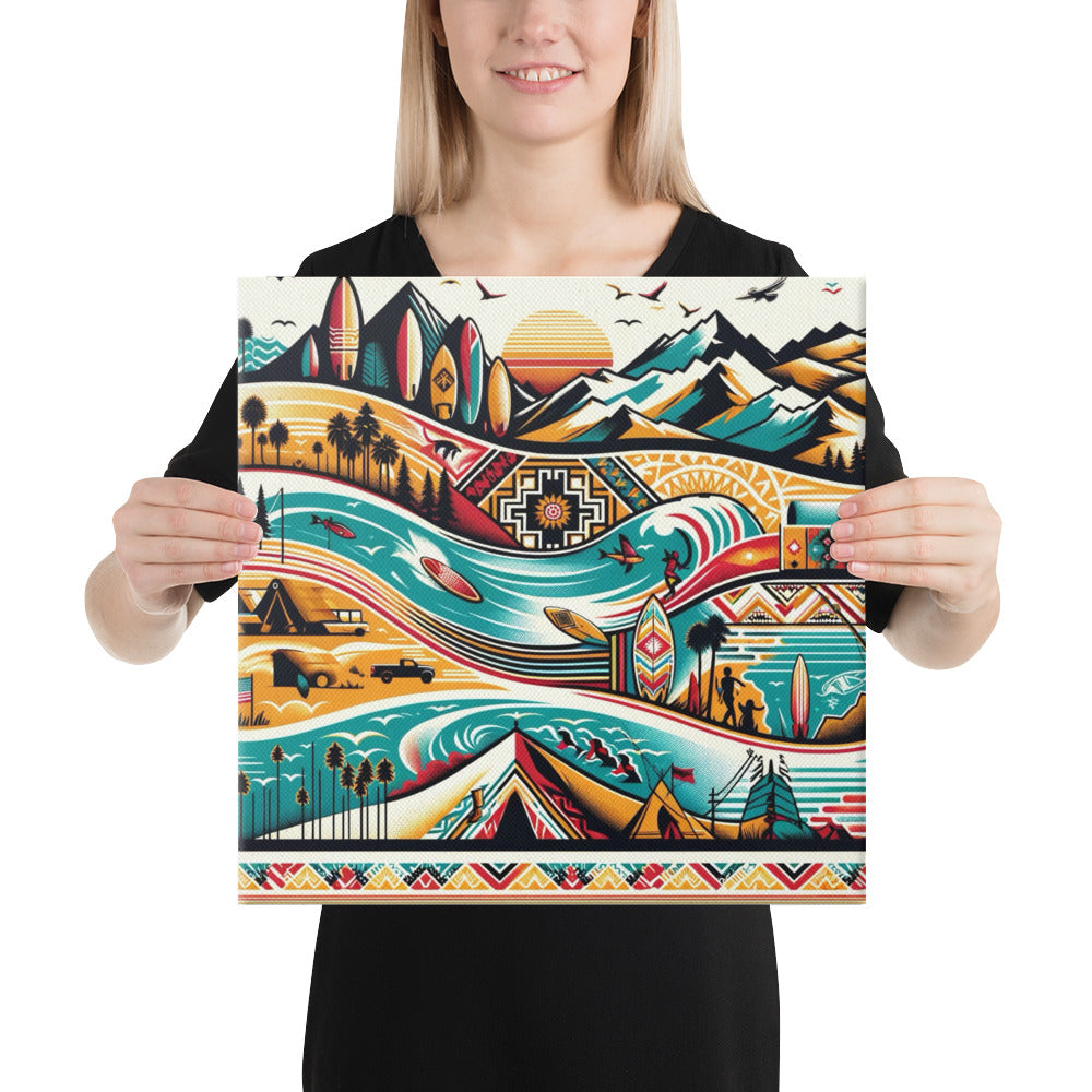 16x16 in - canvas - Native American Pattern Dopamine Décor Coast 2 Coast