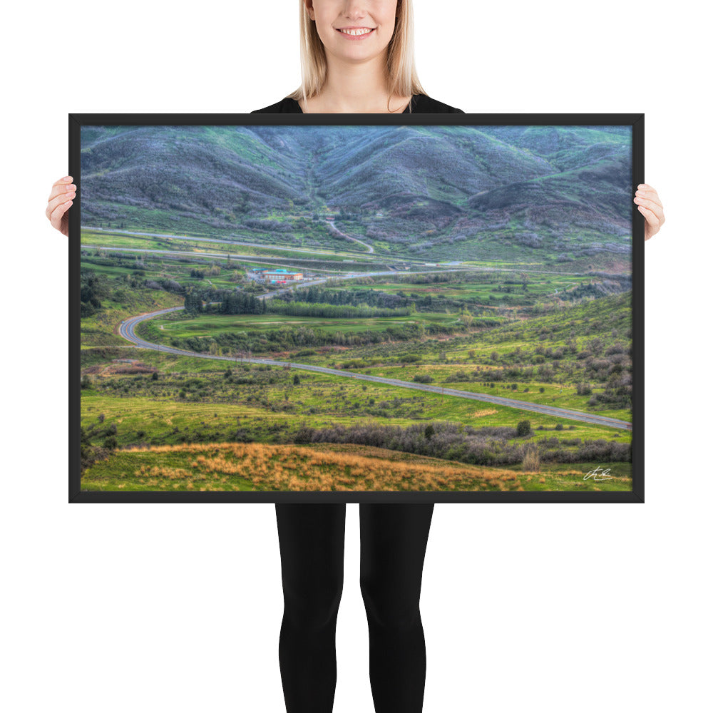 24x36in-Framed photo paper poster luster- Freeway from East Canyon