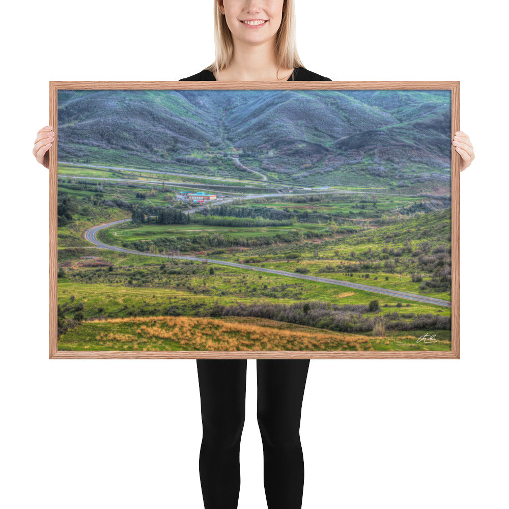 24x36in-Framed photo paper poster luster- Freeway from East Canyon